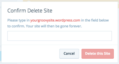 Delete a WordPress Site